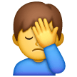 Man Facepalming on Samsung