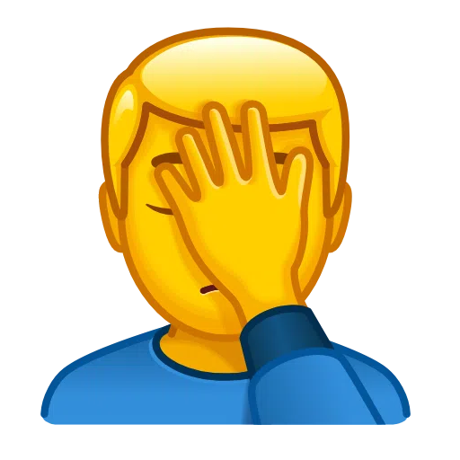 Man Facepalming on Telegram