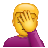 Man Facepalming on WhatsApp