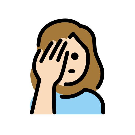 Woman Facepalming: Light Skin Tone on OpenMoji