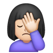Woman Facepalming: Light Skin Tone on Samsung