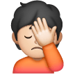 Face Palm: Light Skin Tone on Samsung