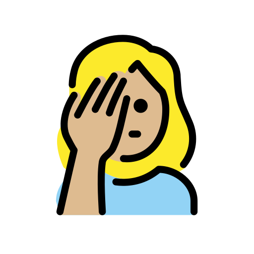 Woman Facepalming: Medium-Light Skin Tone on OpenMoji