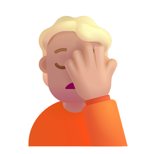 Face Palm: Medium-Light Skin Tone on Microsoft 3D