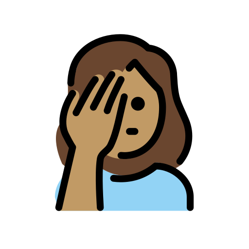 Woman Facepalming: Medium Skin Tone on OpenMoji