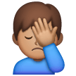 Man Facepalming: Medium Skin Tone on Samsung