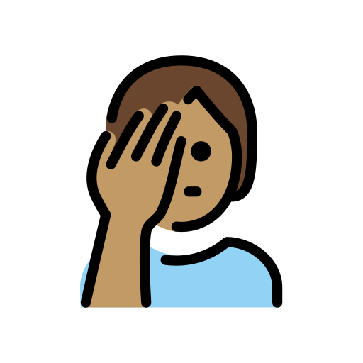 Face Palm: Medium Skin Tone on OpenMoji