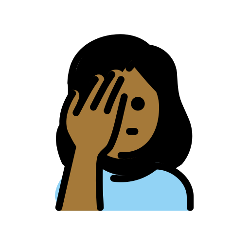 Woman Facepalming: Medium-Dark Skin Tone on OpenMoji