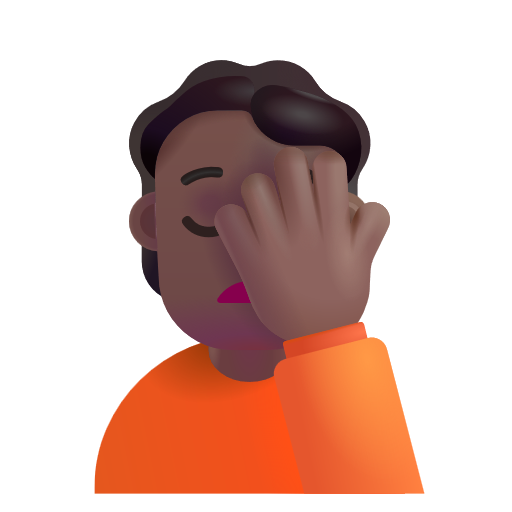 Face Palm: Medium-Dark Skin Tone on Microsoft 3D