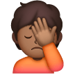 Face Palm: Medium-Dark Skin Tone on Samsung