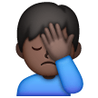 Man Facepalming: Dark Skin Tone on Samsung