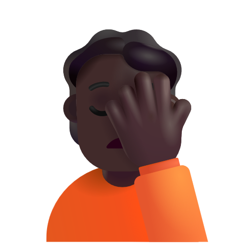 Face Palm: Dark Skin Tone on Microsoft 3D