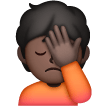 Face Palm: Dark Skin Tone on Samsung