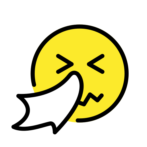 Sneezing Face on OpenMoji