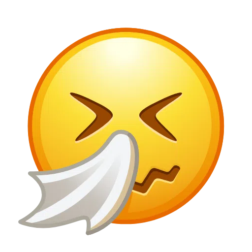 Sneezing Face on Telegram