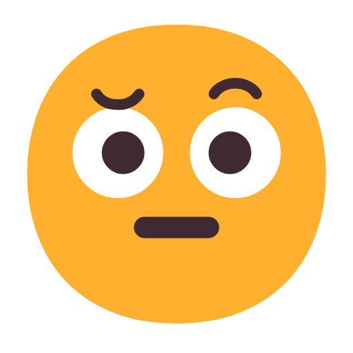 Face With One Eyebrow Raised on Microsoft Fluent