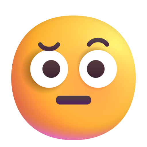 Face With One Eyebrow Raised on Microsoft 3D