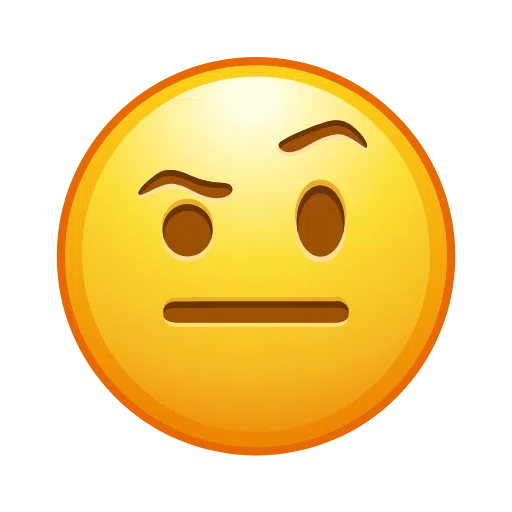 Face With One Eyebrow Raised on Telegram