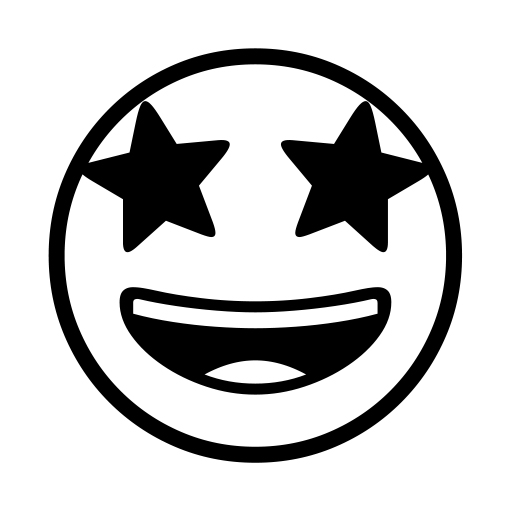 Grinning Face With Star Eyes on Noto Emoji