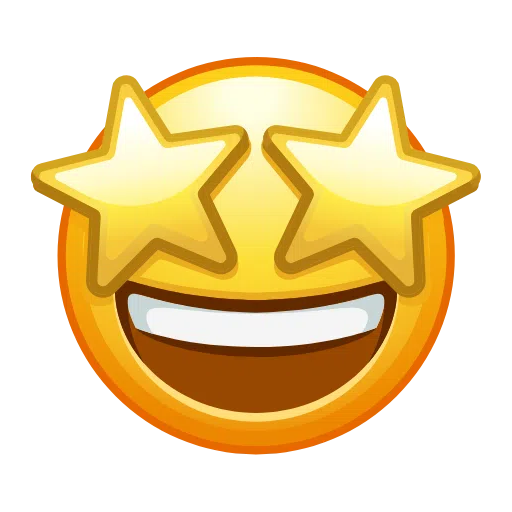 Grinning Face With Star Eyes on Telegram
