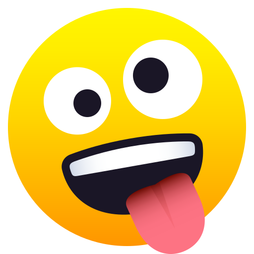 Grinning Face With One Large And One Small Eye on JoyPixels