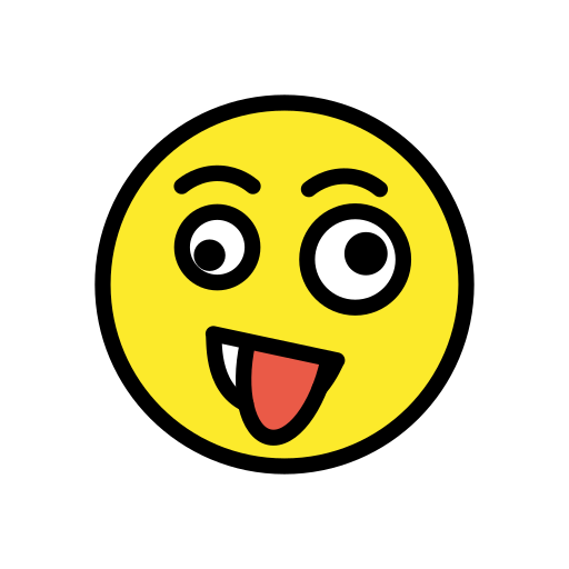 Grinning Face With One Large And One Small Eye on OpenMoji