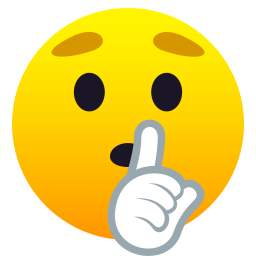 Face With Finger Covering Closed Lips on JoyPixels