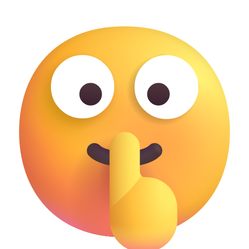 Face With Finger Covering Closed Lips on Microsoft 3D