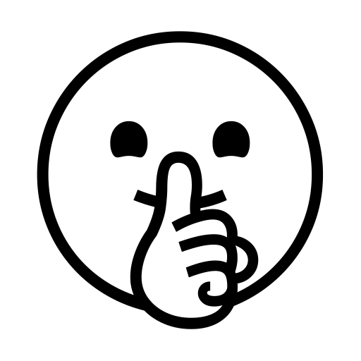 Face With Finger Covering Closed Lips on Noto Emoji