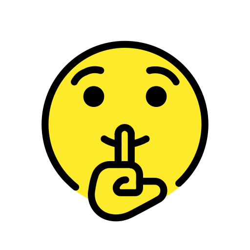 Face With Finger Covering Closed Lips on OpenMoji