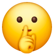 Face With Finger Covering Closed Lips on Samsung