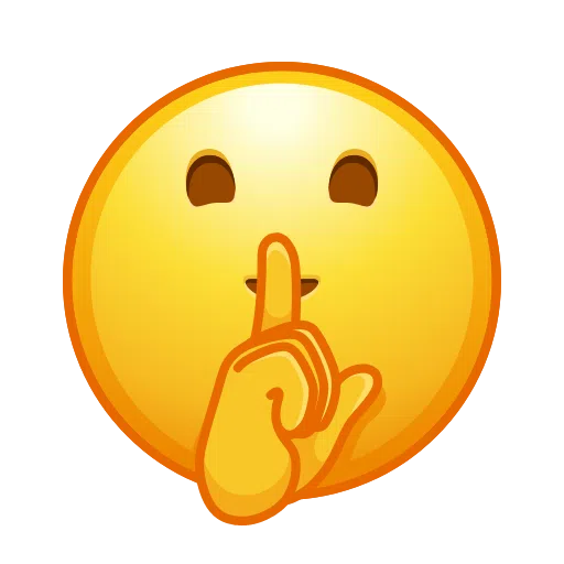 Face With Finger Covering Closed Lips on Telegram