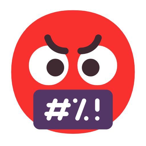 Serious Face With Symbols Covering Mouth on Microsoft Fluent