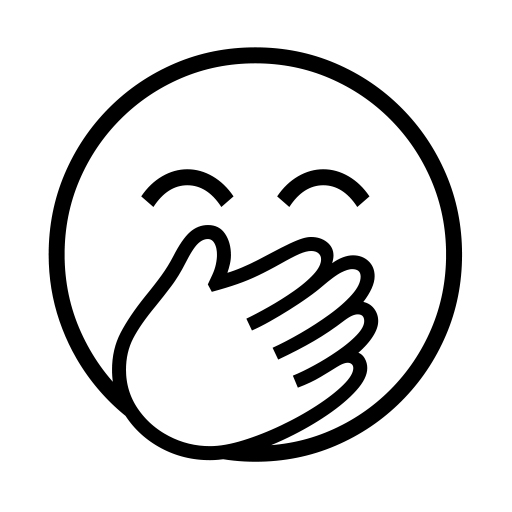 Smiling Face With Smiling Eyes And Hand Covering Mouth on Noto Emoji
