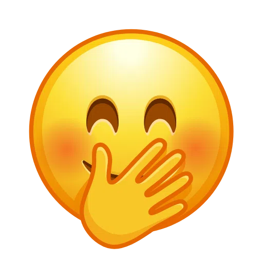 Smiling Face With Smiling Eyes And Hand Covering Mouth on Telegram