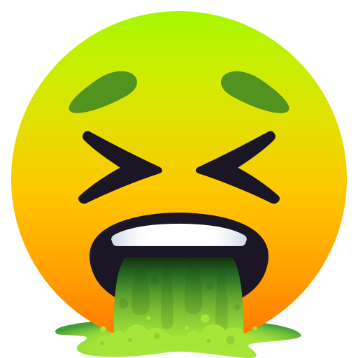 Face With Open Mouth Vomiting on JoyPixels