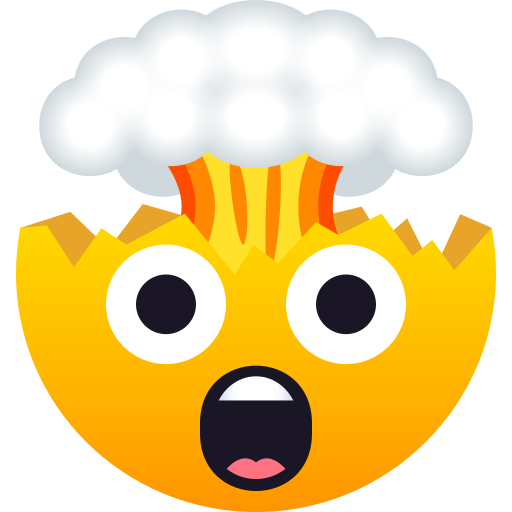 Shocked Face With Exploding Head on JoyPixels