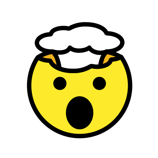 Shocked Face With Exploding Head on OpenMoji
