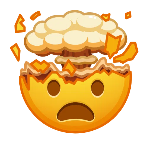 Shocked Face With Exploding Head on Telegram