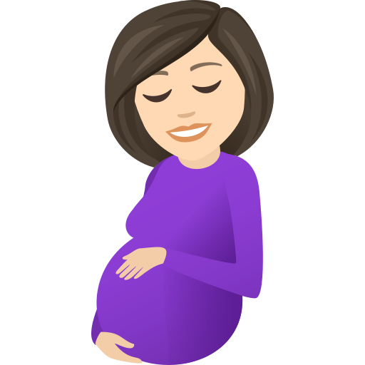 Pregnant Woman: Light Skin Tone on JoyPixels