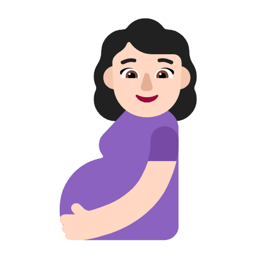 Pregnant Woman: Light Skin Tone on Microsoft Fluent