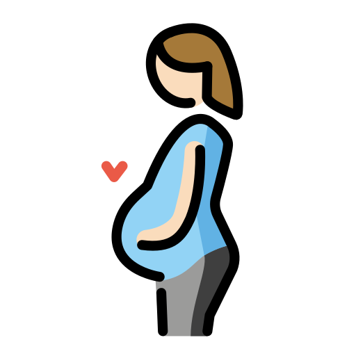 Pregnant Woman: Light Skin Tone on OpenMoji