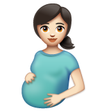 Pregnant Woman: Light Skin Tone on WhatsApp