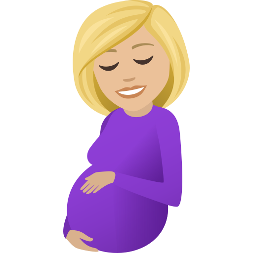 Pregnant Woman: Medium-Light Skin Tone on JoyPixels