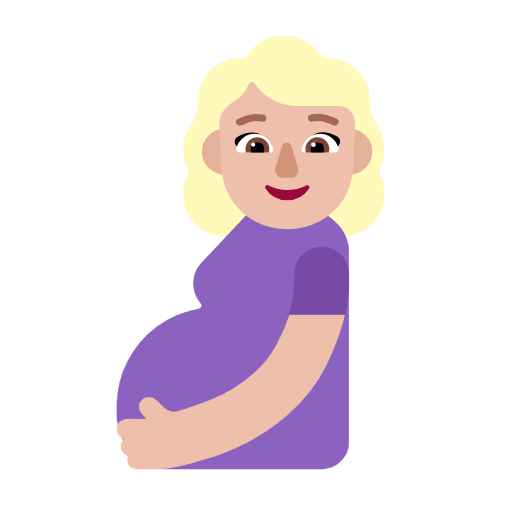 Pregnant Woman: Medium-Light Skin Tone on Microsoft Fluent