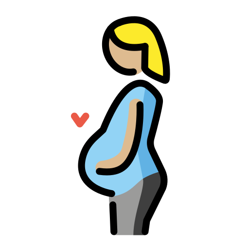 Pregnant Woman: Medium-Light Skin Tone on OpenMoji