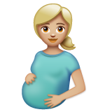 Pregnant Woman: Medium-Light Skin Tone on WhatsApp