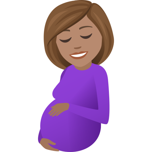 Pregnant Woman: Medium Skin Tone on JoyPixels