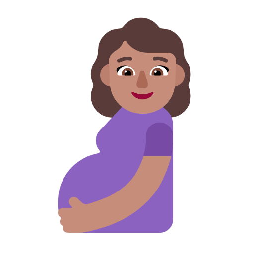 Pregnant Woman: Medium Skin Tone on Microsoft Fluent