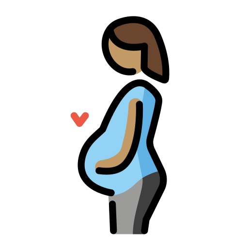 Pregnant Woman: Medium Skin Tone on OpenMoji